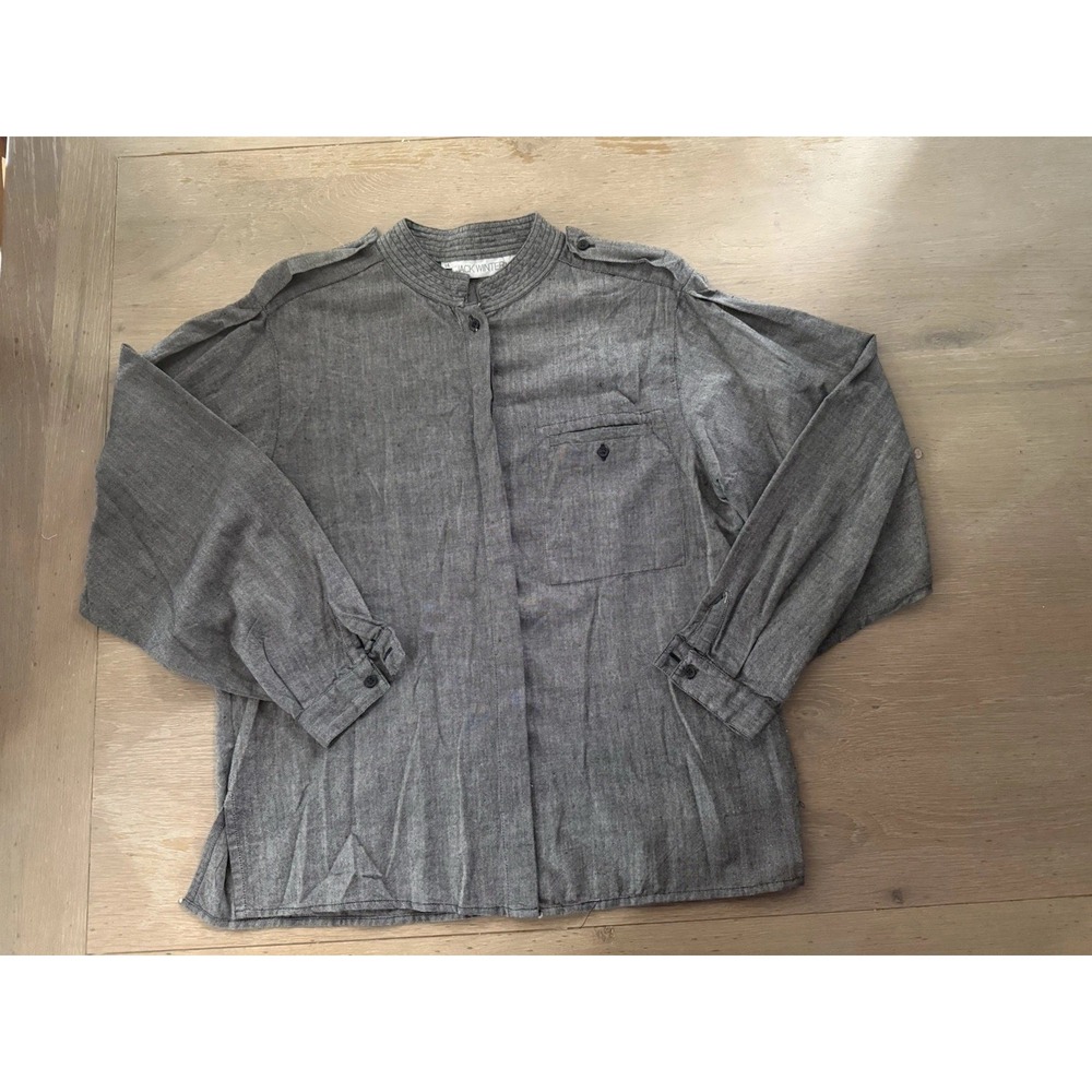 Vintage Jack Winter Charcoal Melange Long Sleeve Top - Modern Minimalist Style L
